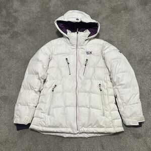 Mountain Hardware Women's Down Puffer 650 Down Jacket Recco White Pink Parka